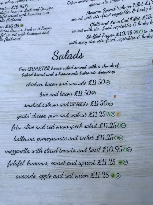 Salads at The Quarter in Stoke On Trent