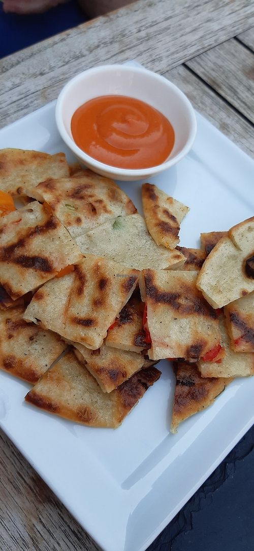 Vegan pancake with spicey mayo at Seoulmates in Leeuwarden