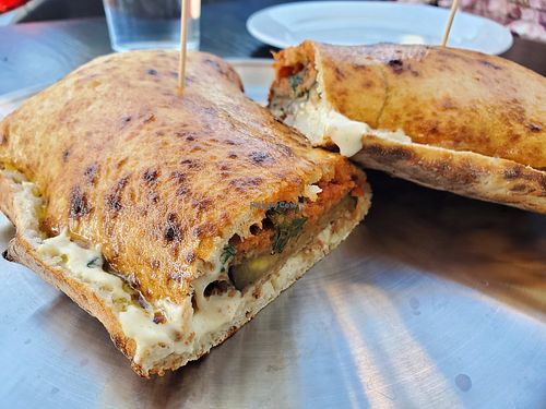 Eggplant parmesan panuozzo at Pura Vita in West Hollywood