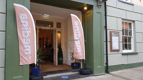 Outside at Medina in Aberystwyth