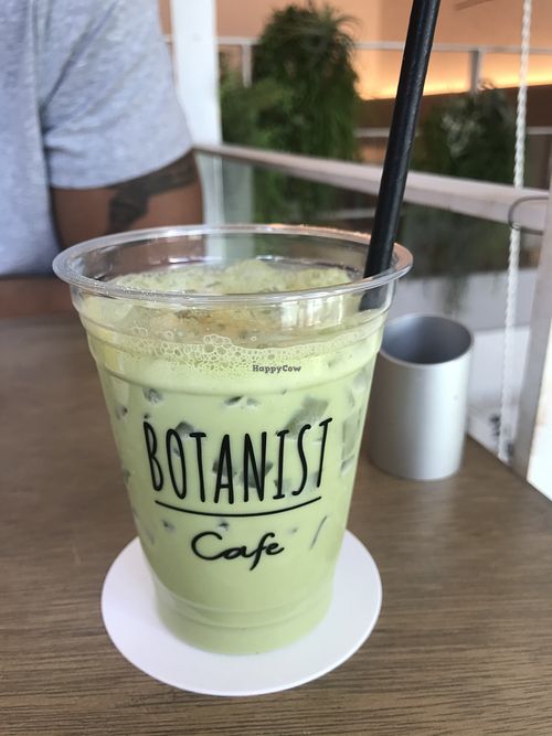 Soy matcha latte at Botanist in Tokyo