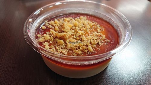 Pudding with date sauce (soy milk base) NTD 55, (10% off if ordered together with a Pita) at Falafel King in Taipei