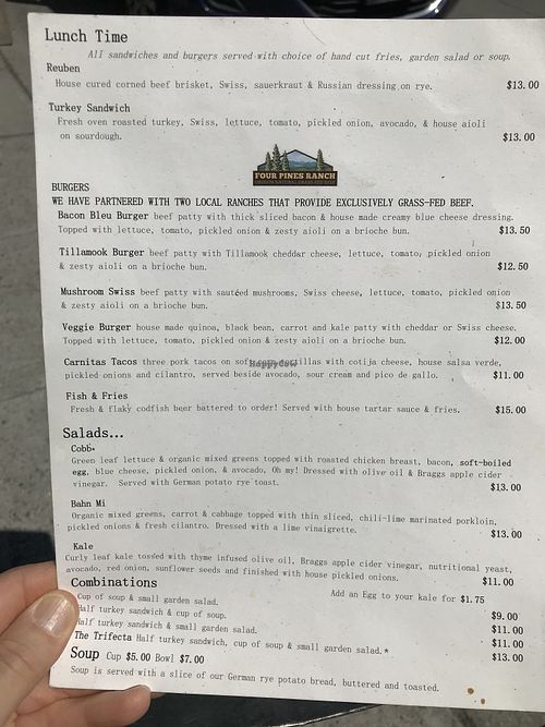 As of 8/2/19. at The Lone Pine Cafe in Baker City