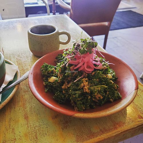 The Kale Salad... amazing!  at The Lone Pine Cafe in Baker City