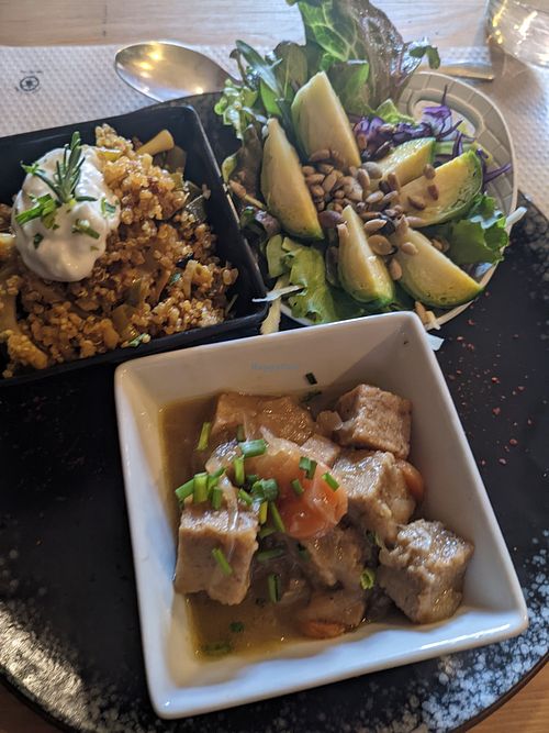 Dish of the day (quinoa and seitan) at Lo de Ponxe En El Kinto Pino in Valencia