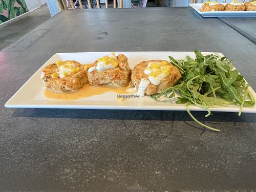 Jackfruit crab cakes    at Vibe in Hilo