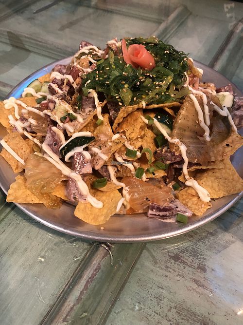 Vegan Poke Nachos, Special of the day at Vibe in Hilo