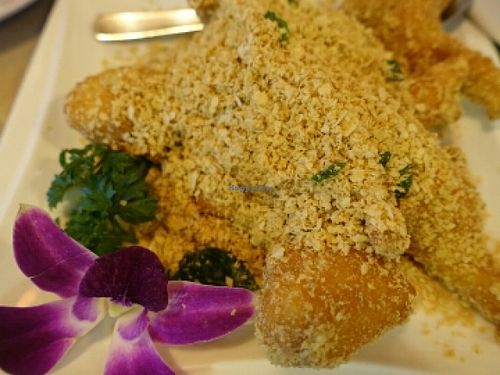 cereal vegetarian (mock) prawn at Eight Treasures Vegetarian 八宝素食馆 in Central Singapore