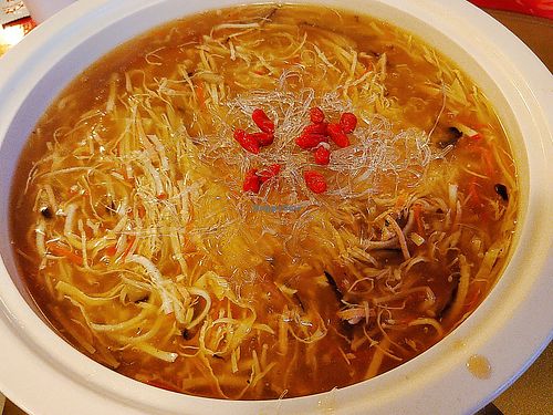 Mock shark fin soup 素鱼翅 at Eight Treasures Vegetarian 八宝素食馆 in Central Singapore