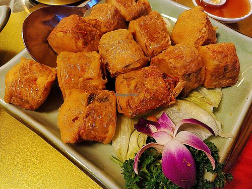 Handmade Har Chor 虾枣  at Eight Treasures Vegetarian 八宝素食馆 in Central Singapore