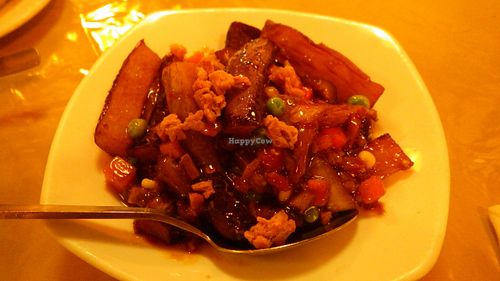 Sze chuan Aubergine at Eight Treasures Vegetarian 八宝素食馆 in Central Singapore