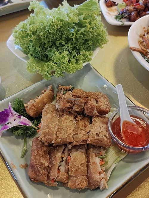 Yam Peking Duck 
芋泥北京素鸭 at Eight Treasures Vegetarian 八宝素食馆 in Central Singapore