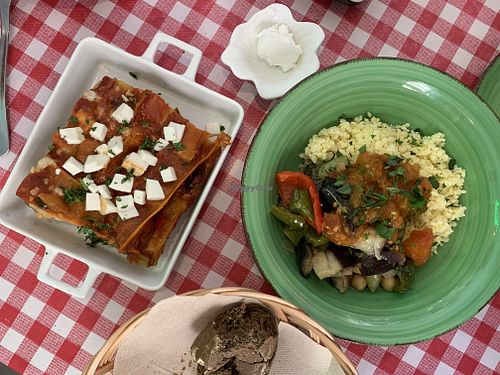 Riquísimo, lasaña y cuscus con ratatui  at La Verduleria in Tenerife
