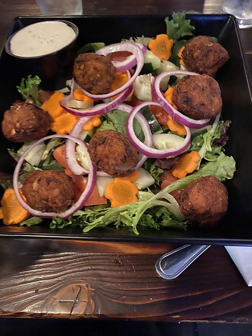 Vegan crab cake salad! at A Better Place in Woodbury