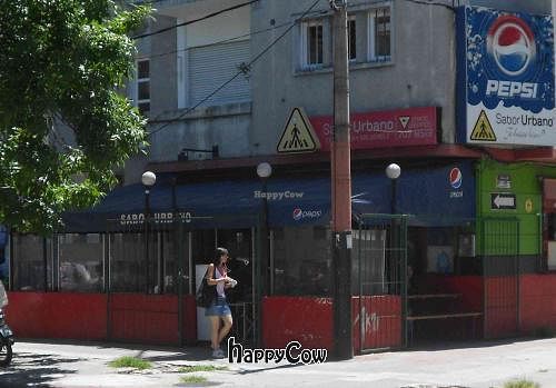 Outside of the restaurant at Sabor Urbano in Montevideo