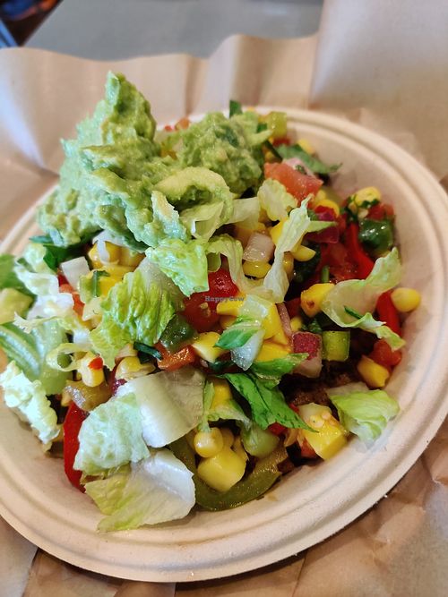 Impossible bowl, this time with lettuce. at Qdoba in Gillette