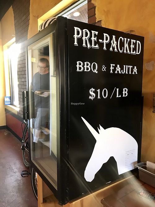 Pre-packaged food cooler  at Magic Vegan Cafe in Gulfport