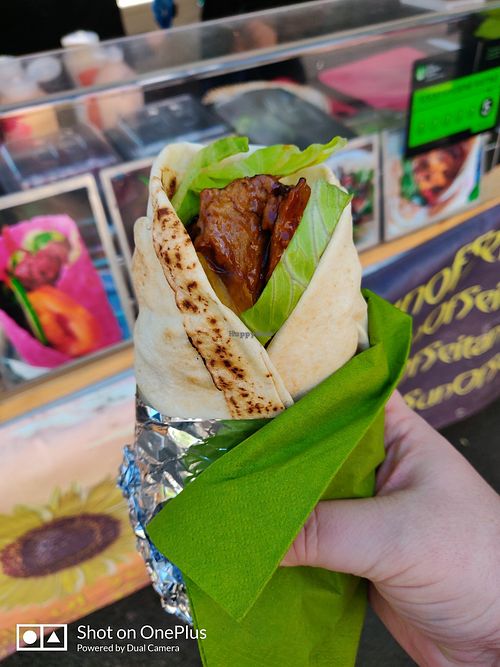 Duck wrap at Sun of Seitan in Newcastle Upon Tyne