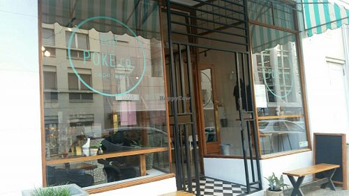 Outside at The Poke Co. in Cape Town