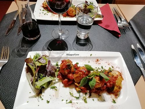 Artichokes with spicy tomato sauce at Au Goût du Jour in Eupen