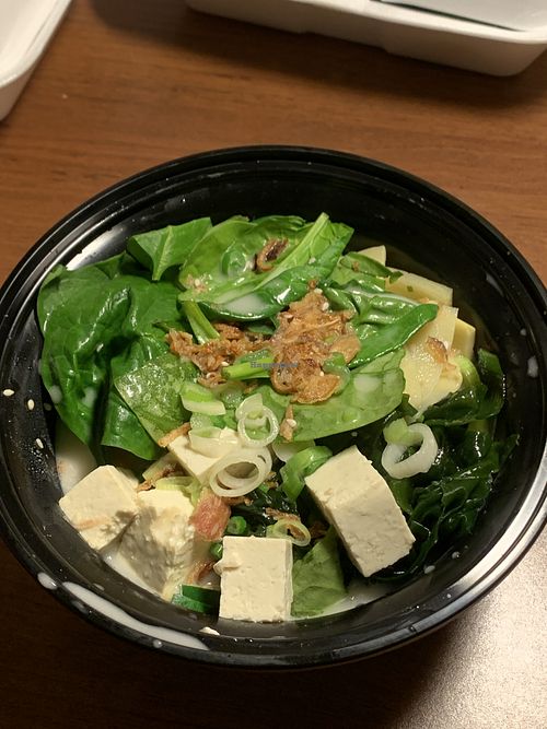 Creamy veggie vegan bowl at Soho Ramen  in Riverside