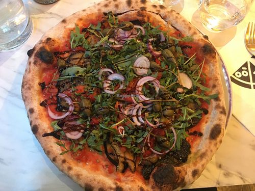 Vegan pizza  at Zappo in Lyon