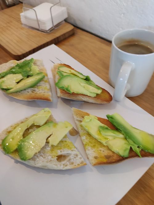 Avocado toast at I Need Coffee in Granada