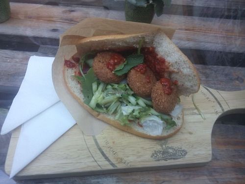 Vegan falafel pita at vegKebab in Schleswig