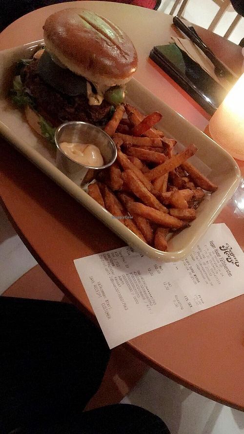 Vegan burger at Vegan House in Stockholm