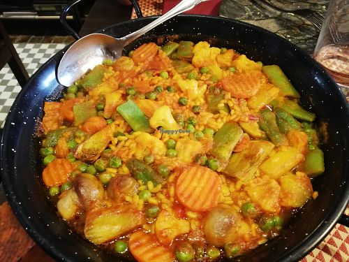 Paella de verduras at El Librero in Sevilla