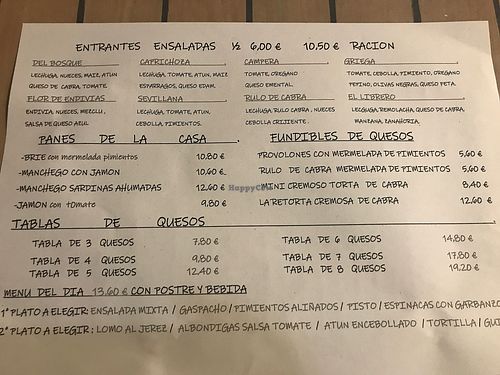 Menu2 at El Librero in Sevilla