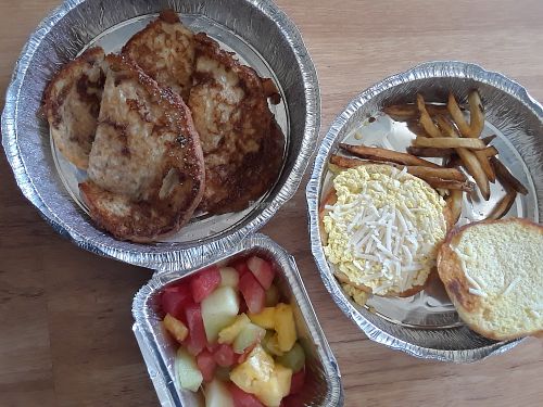 Vegan French Toast and Breakfast Sandwich at Harvest Room in Munster