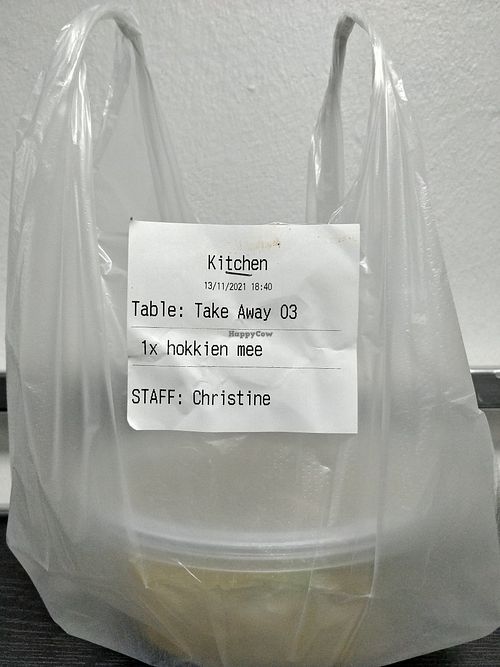 take away Hokkien Mee at Mother Earth 大地之素 in West Singapore