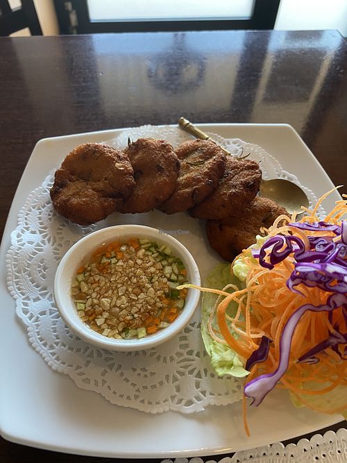 Vegan Fish Cakes at Amarin Thai Cuisine in Wollongong