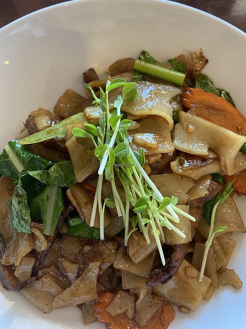 Pad See Eww with Vegan Duck at Amarin Thai Cuisine in Wollongong