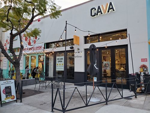 Outside at CAVA in Culver City