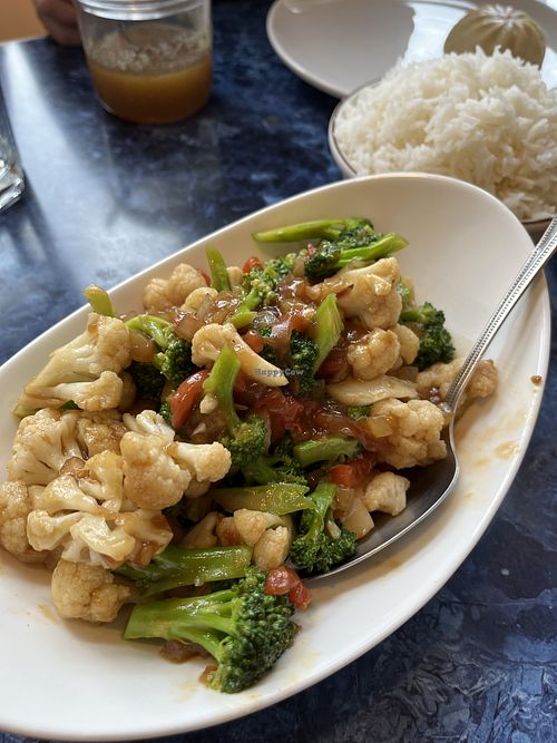 Broccoli & Cauliflower Saute  at Cafe Shambala in Salt Lake City