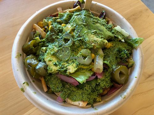 Falafel Crunch Bowl (no feta) - vegan at CAVA - The Drag in Austin