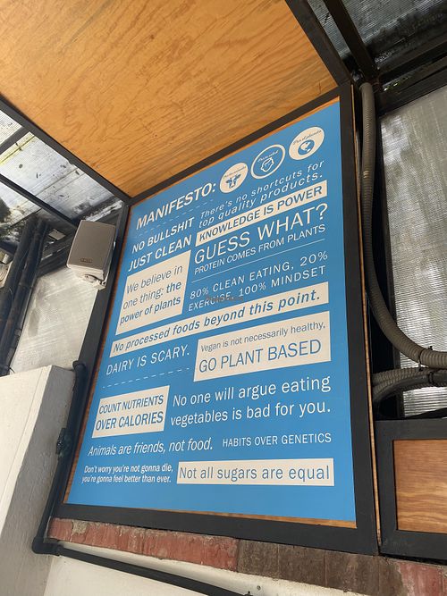 Plant Based Manifesto   at Mora Mora - Polanco in Mexico City