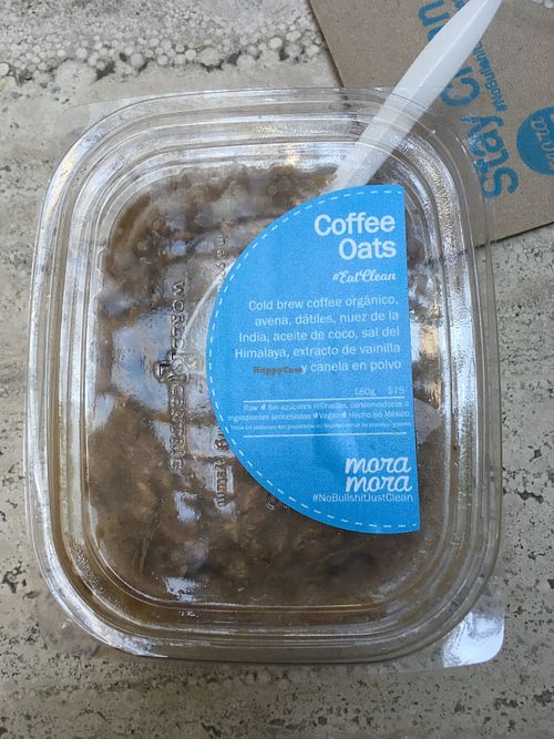 Oats with coffee at Mora Mora - Roma in Mexico City
