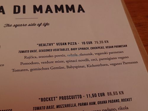Vegan Pizza at Konoba Andreja in Krk