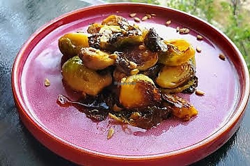 Brüssel sprouts with birch syrup  at The Juniper Bistro in Banff