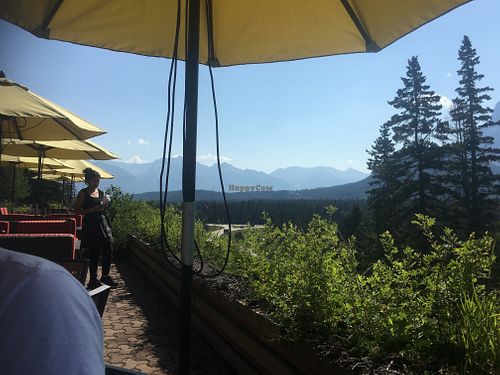 The view!!!! at The Juniper Bistro in Banff