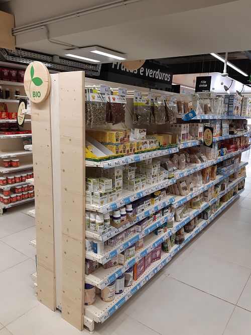 Organic/Bio area at My Auchan - Columbano Bordalo Pinheiro in Lisbon