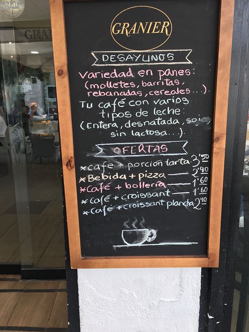 Outside the cafe/bakery  at Granier in Jerez