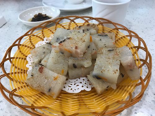 carrot cake  at Soiut Kong Veggie Cuisine in Macau