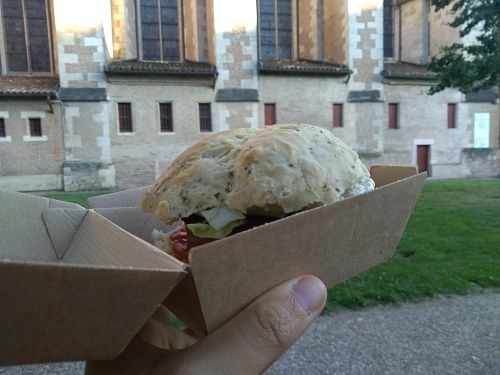Their 'beyond meat' burger at Des graines et du carton in Toulouse