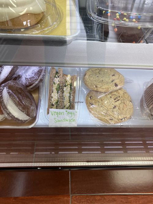 Vegan egg sandwich  at Jessy's Pastries in Westbury
