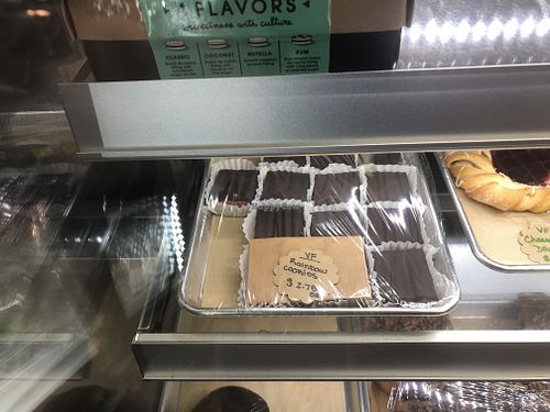 Don’t miss out on their vegan rainbow cookies! at Jessy's Pastries in Westbury