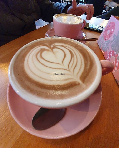 Hot chocolate with Oatly Barista at Brammibal's Donuts - Potsdamer Platz in Berlin